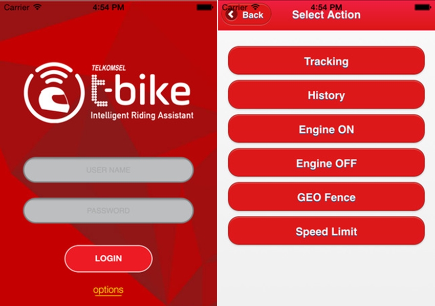 Aplikasi T-Bike di Android