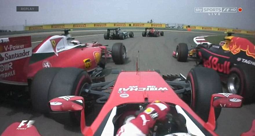 Bentrokan Vettel, Kimi dan Kvyat