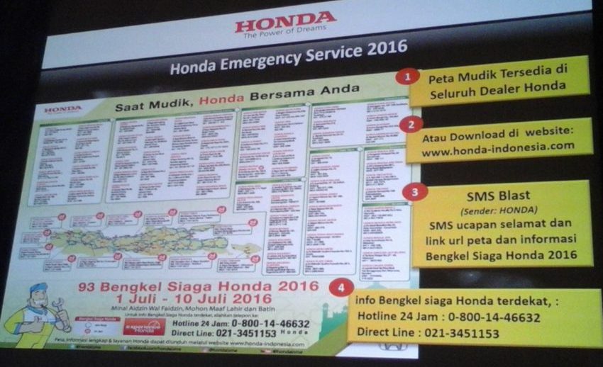 Honda Emergency Service 2016