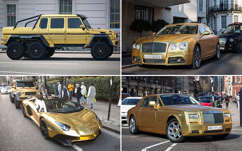 Miliarder Ini Lapis Koleksi Supercar Miliknya dengan Emas Murni
