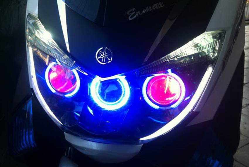 Lampu Projector Angel Eyes LED Buat Yamaha NMax