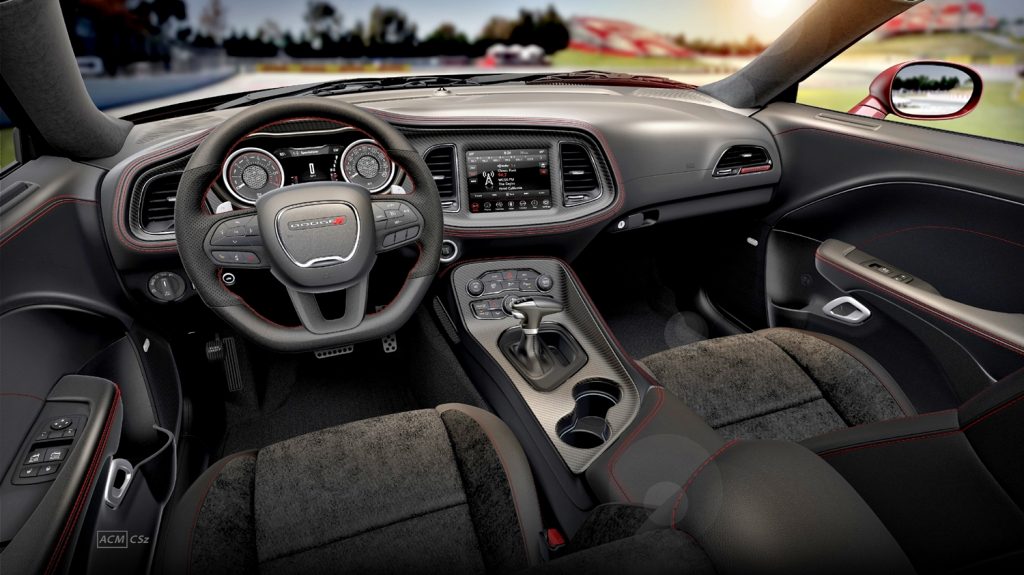 Interior dari Dodge Challenger Shakedown 2023