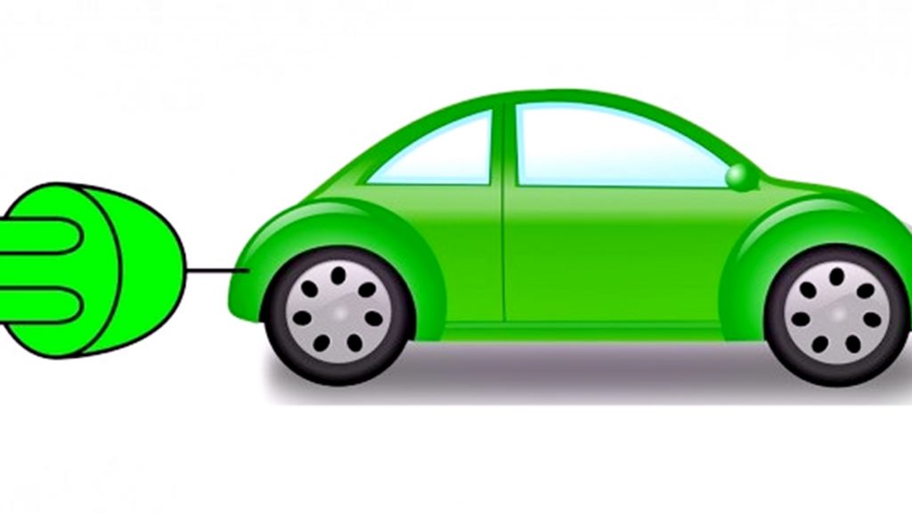 Ilustrasi mobil listrik.