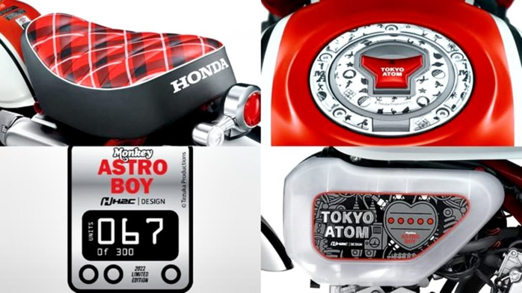 Sejumlah bagian Honda Monkey 125 Astro Boy. 