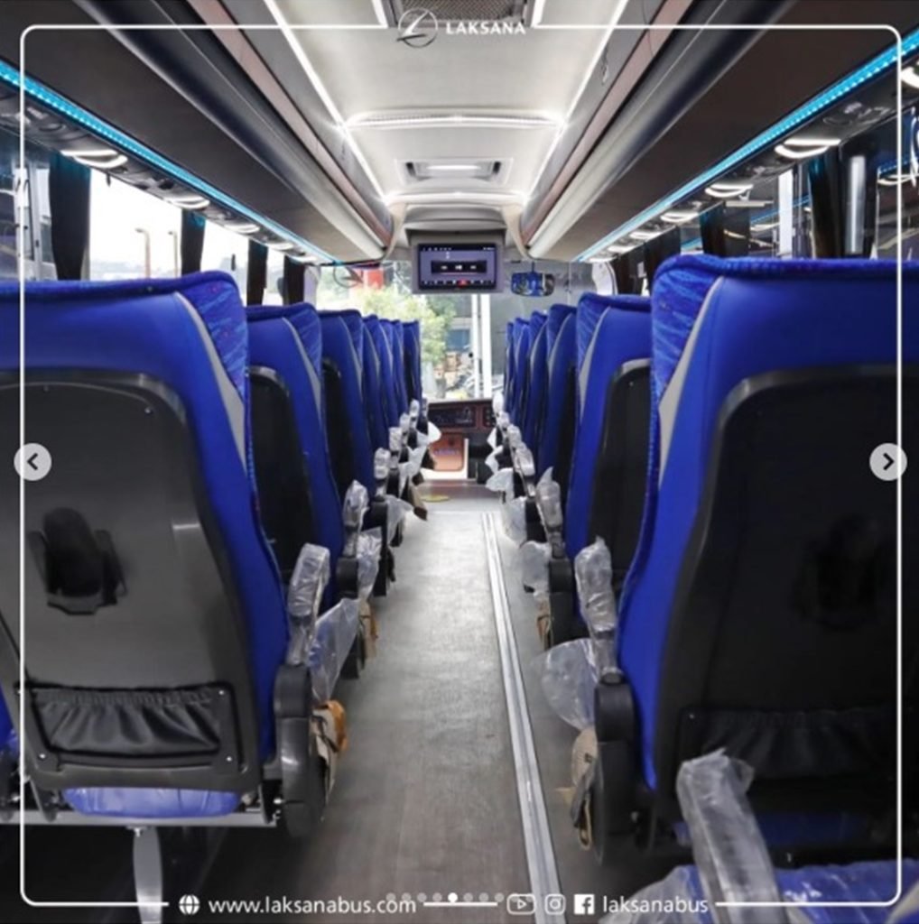 Interior bus medium baru PO Sanjaya Kusuma Trans.