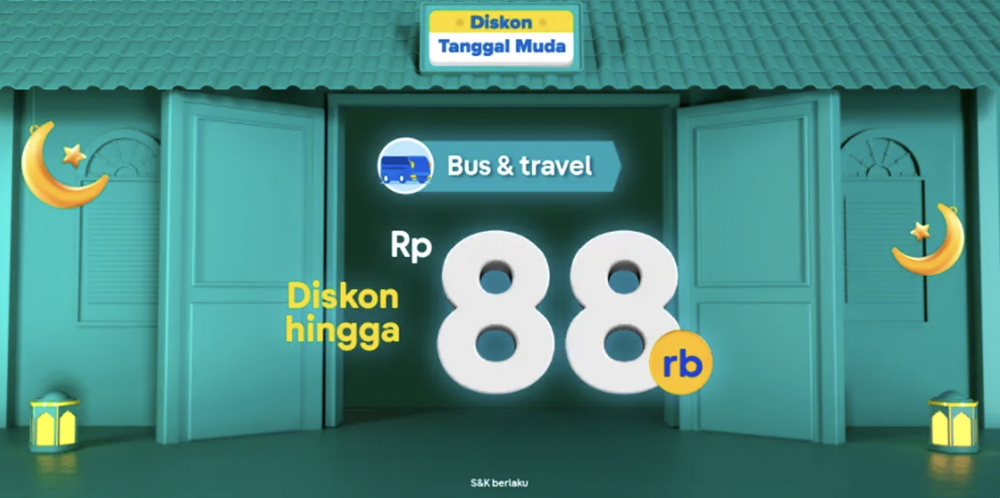 Diskon untuk mudik lebaran dari Tiket.com.