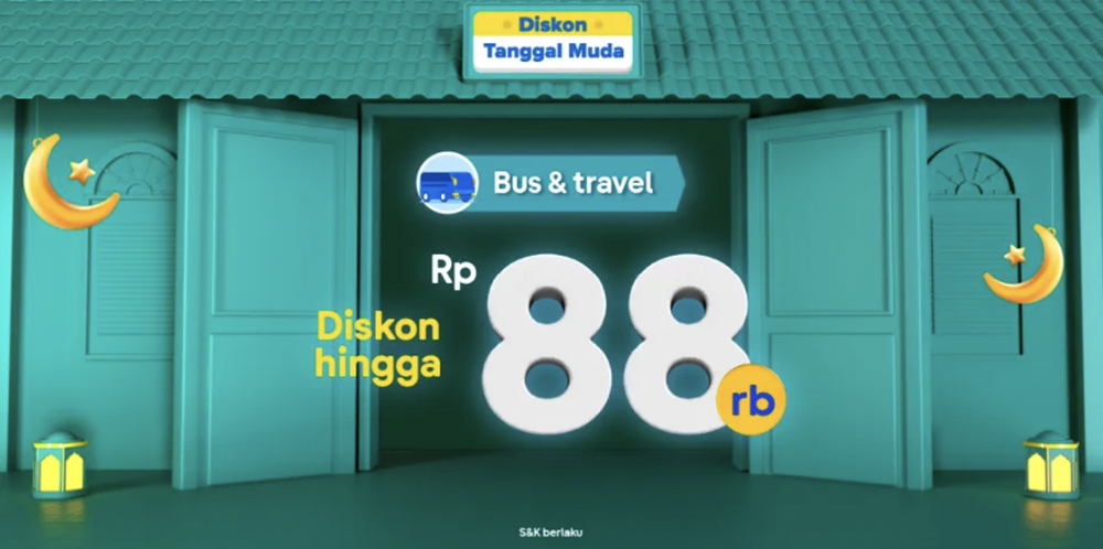 Diskon untuk mudik lebaran dari Tiket.com. 