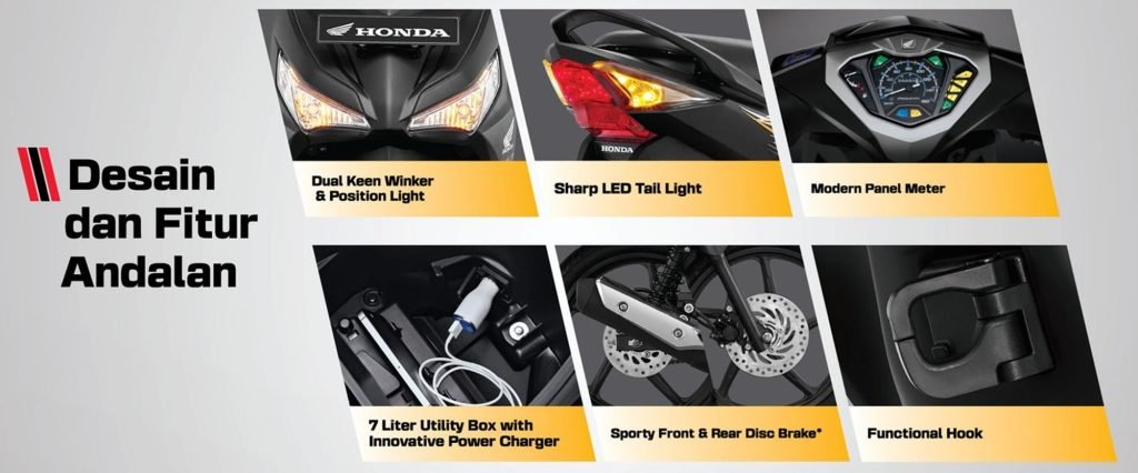 Spesifikasi dan fitur Honda Supra X.