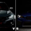 Honda Civic Type R vs Subaru WRX.