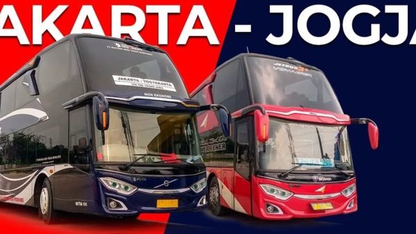 Ilustrasi bus Jakarta ke Yogyakarta.