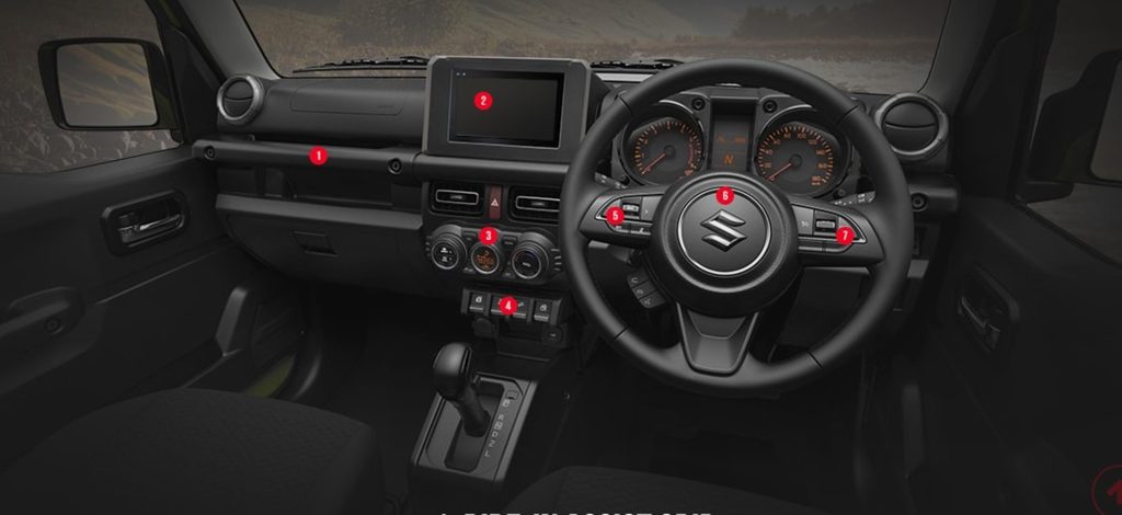 Interior Suzuki Jimny JB74. 