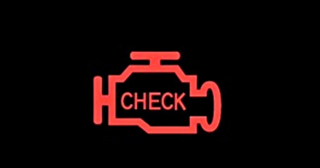 Lampu indikator check engine. 