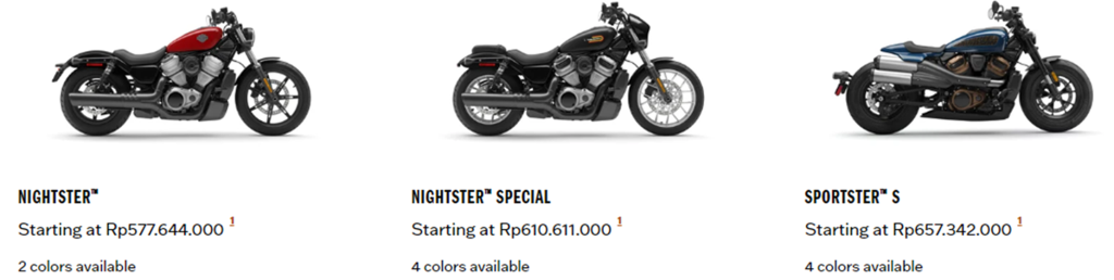 Deretan Sepeda Motor Sport Harley-Davidson 2023.