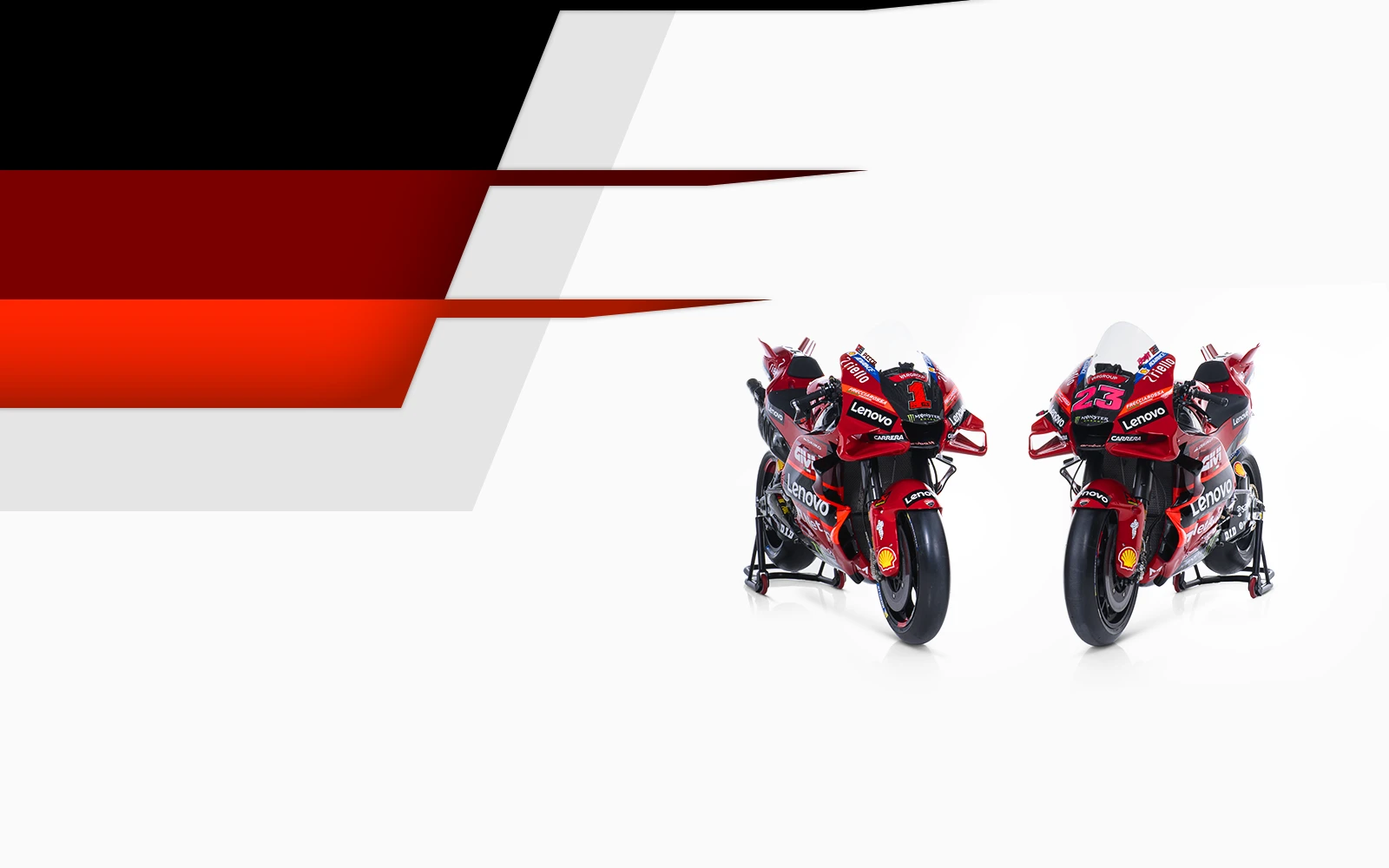 Dua motor Ducati Desmosedici GP23.
