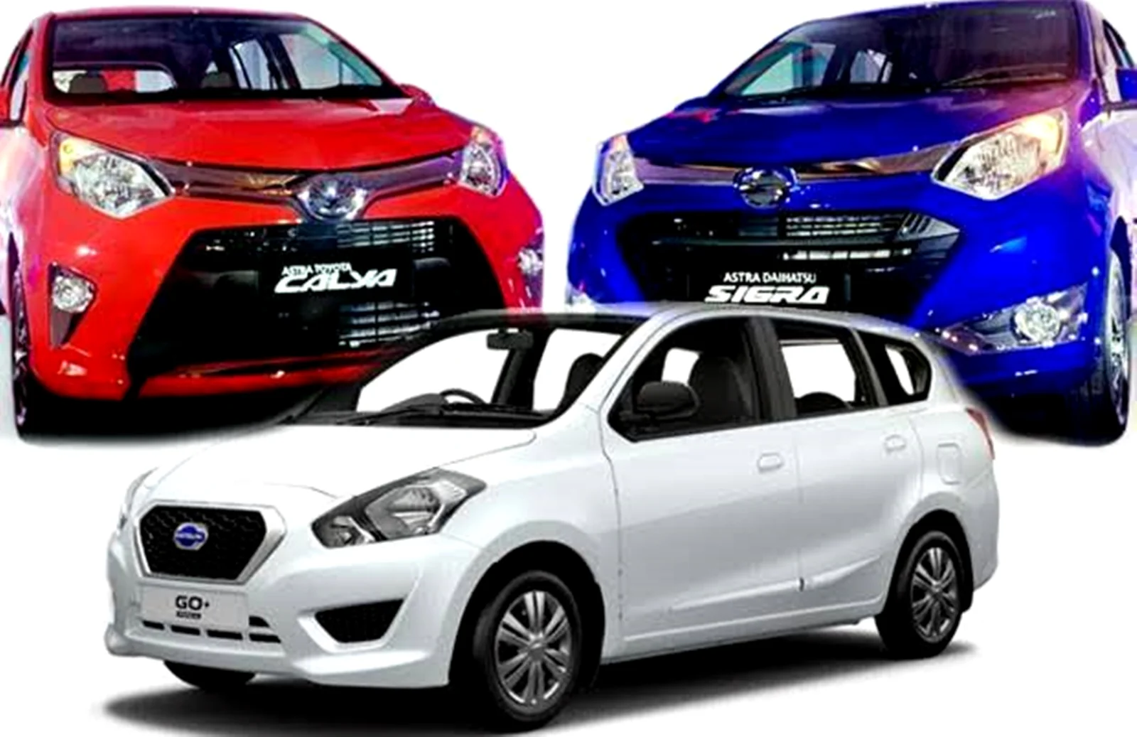 Toyota Calya, Daihatsu Sigra dan Datsun Go+.