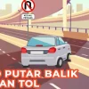 Ilustrasi putar balik di jalan Tol.