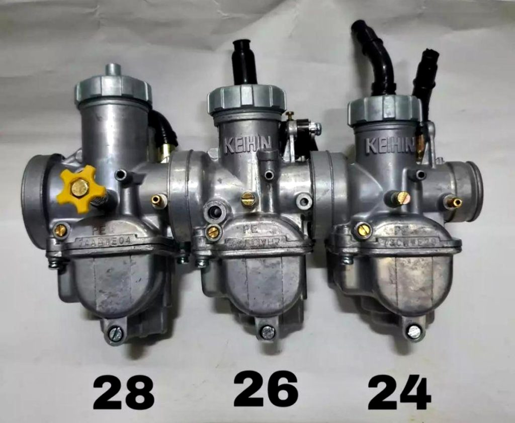 Karburator PE 28, 26 dan 24. 