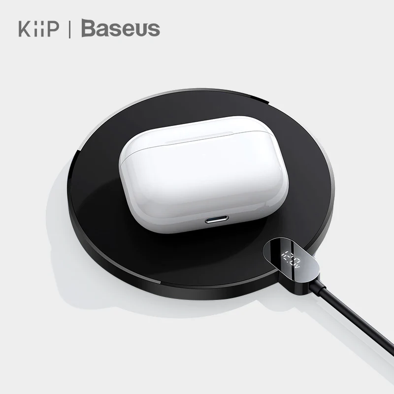 Baseus Wireless Charger Digital LED Fast Charging Pad Quick Charge 15W. 