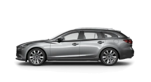 mobil mazda 6 estate abu-abu