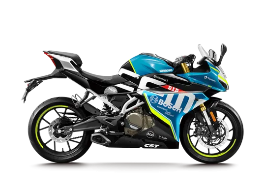 Tampilan CFMoto 250SR warna alternatif.
