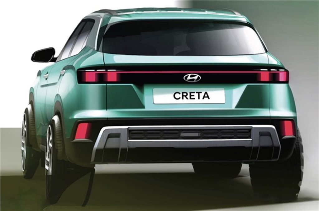 Bagian belakang Hyundai Creat facelift baru.