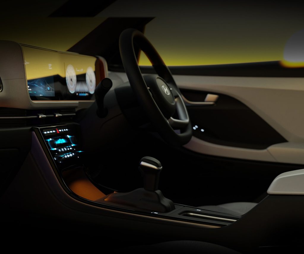 Ilustrasi interior Hyundai Creat facelift baru.