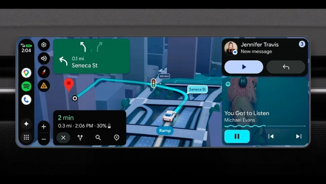 Tampilan baru Android Auto 2026