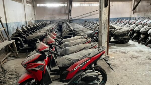 Gudang penyimpangan ribuan motor siap ekspor ilegal