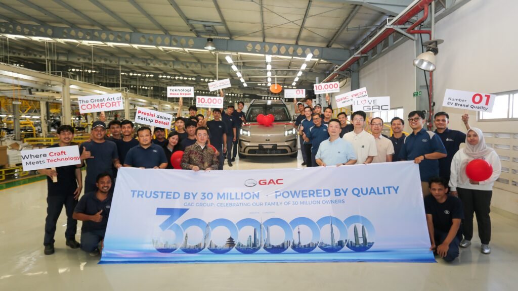 Seremoni GAC Group Trusted by 30 Million, Powered by Quality di pabrik perakitan GAC AION Indonesia