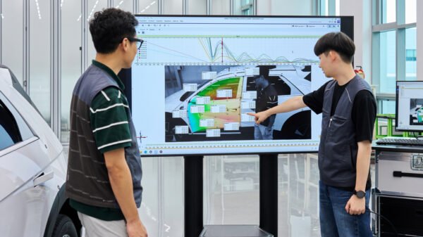 Engineers review dynamic motion validation results
