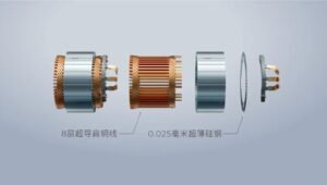 Tampilan Komponen Terurai Stator Berbasis Amorphous Alloy 